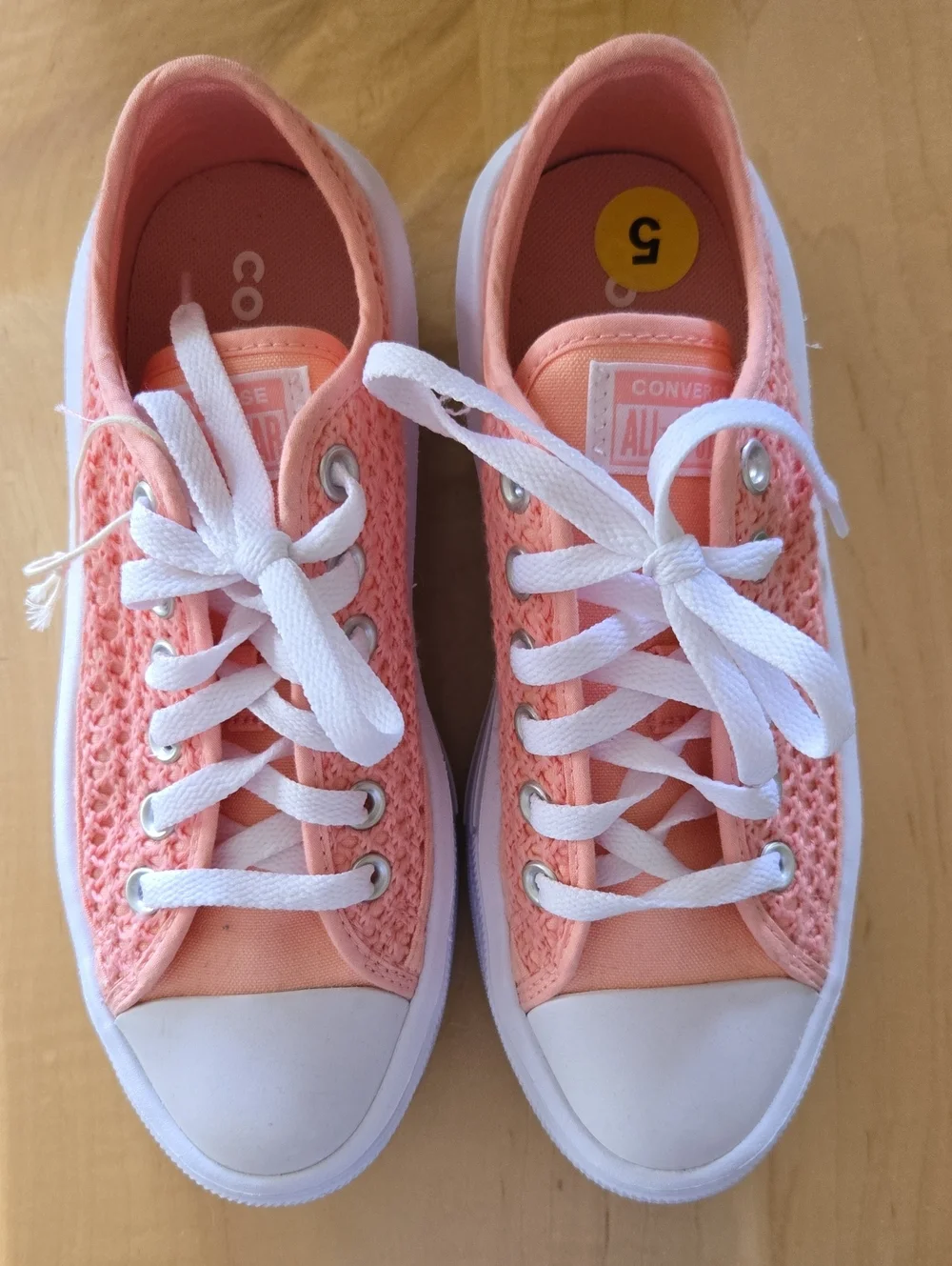 Converse Chuck Taylor All Star Move Platform Crochet sneakers For Girls 5 NWOB